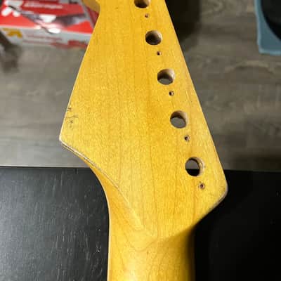 Warmoth Stratocaster replacement neck - Nitrocellulose Lacquer Relic Finish image 5