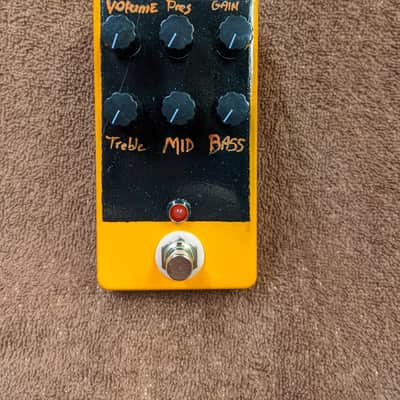 96fx  Chicken Foot High Gain Overdrive  2022 (compares to EQD Talons) Orange And Black Enclosure With Black Knobs image 1