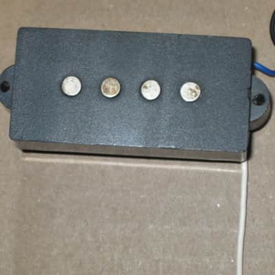 used relic'd (from real player's wear, use, & age) Fender Black Split-Coil Mexican Standard Precision Bass pickups, Alnico 5, 10.5k fully functional (silver screws included - also relic'd) from 1994 Fender Mexican Standard P Bass (Bass NOT included) image 15