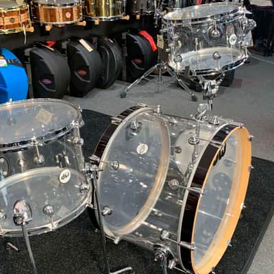 DW Design Series 4-Piece 12/14/22 Acrylic Drum Kit Set w/ Matching Snare Drum (Made for a DW Artist!) image 2