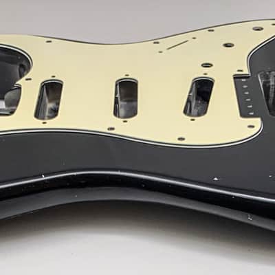 3lbs 15oz BloomDoom Nitro Lacquer Aged Relic Black S-Style Vintage Custom Guitar Body image 6