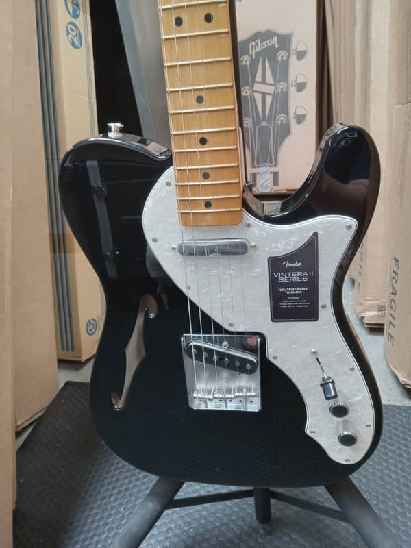 Fender Vintera II '60s Telecaster Thinline with Maple Fretboard 2023 in Black On Sale 7/3-7/6! image 1