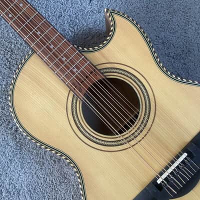 Natural 10 String Acoustic Electric Guitar, Spruce Top, Mahogany Body, Rosewood Fingerboard image 3