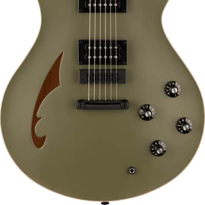EVH SA-126 Special Semi-Hollow Electric Guitar, Ebony Fingerboard, Matte Army Drab image 1