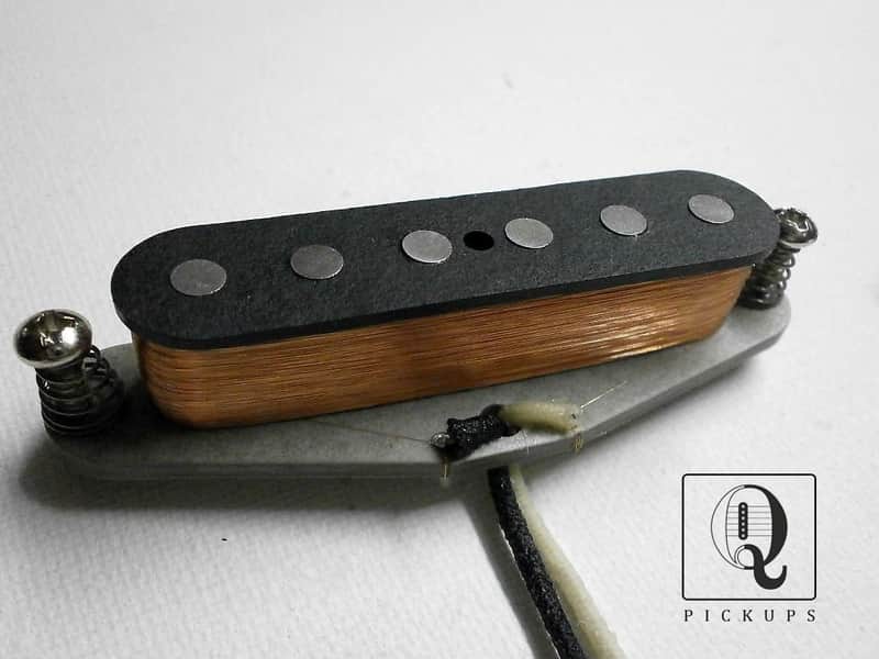MUSTANG Guitar Pickup A5 HOT Vintage Custom Fits Fender Gray Bottom Hand Wound by Q pickups image 1