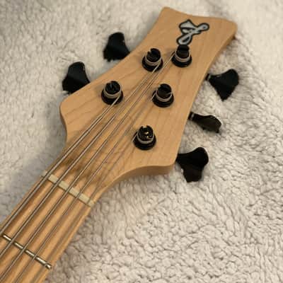 F Bass VF5 PJ 2018 Natural Alder and Ash with Ebony Vaneers image 4