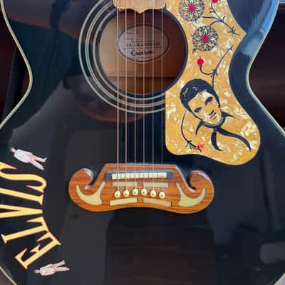 Epiphone EJ200CE Elvis Presley Signature Super Jumbo 1995 - 2000 - Black image 1