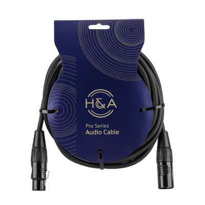 H&A Elite Pro 15' XLR M to XLR F Microphone Cable with Rean by Neutrik Gold Connectors image 11