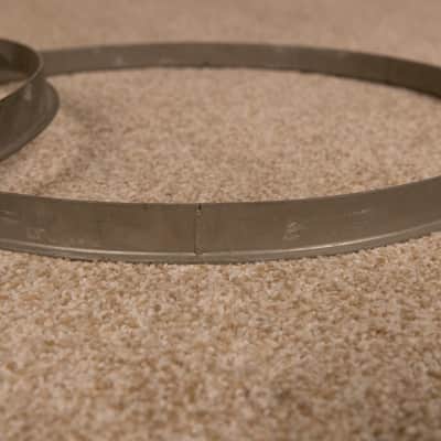 Vintage 14" Nickel Single Flange Snare Drum Hoops (Pair) image 2