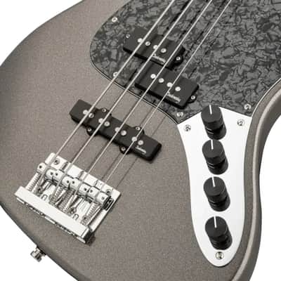 Sadowsky MetroExpress 21-Fret Hybrid P/J Bass, Morado Fingerboard, 4-String - Solid Silver Metallic High Polish image 5