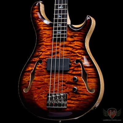 PRS Private Stock #5913 January 2016 GOTM Hollowbody Bass 4 - Electric Tiger Smoked Burst (152) image 5
