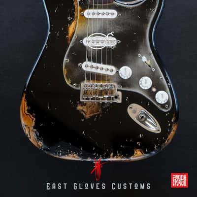 Fender Stratocaster 60th Anniversary Special Edition Black Aged Relic by East Gloves Customs (Rare) image 12