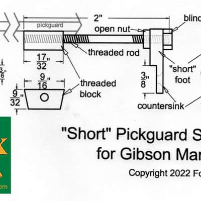 OEM Factory Spec Short Gold Pickguard Support Bracket for Gibson mandolins image 3