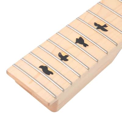 Maple Wood Electric Guitar Neck, 22 Frets Maple Fingerboard Doves image 2