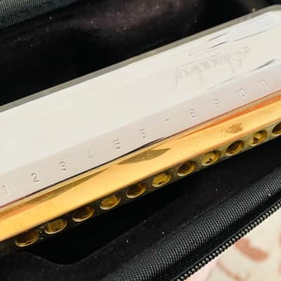 Hohner Amadeus Chromatic 2000s - Brass and chrome and gold plated mouthpiece image 3