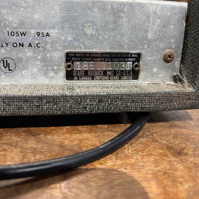 Silvertone Model 1483 23-Watt Bass / Guitar Head 1965 - Gray image 7