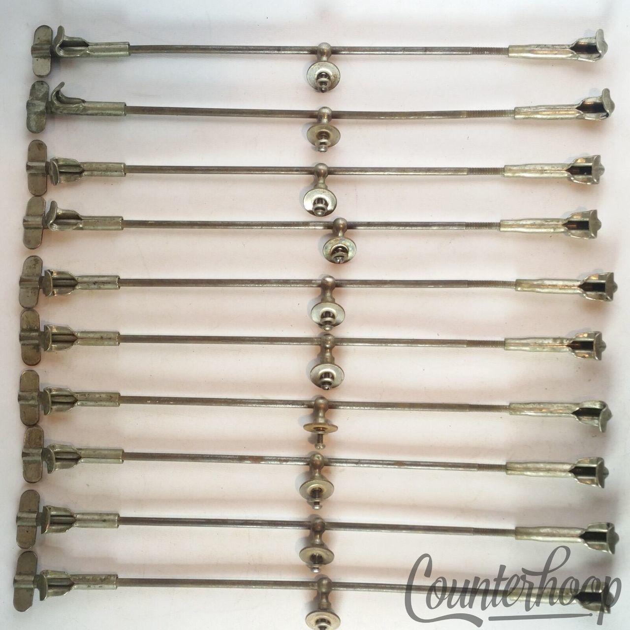 Ludwig 10x Bass Drum 14"Nickel Single-Tension T-Rods+Claws+Eyelet Lugs 20s — main photograph