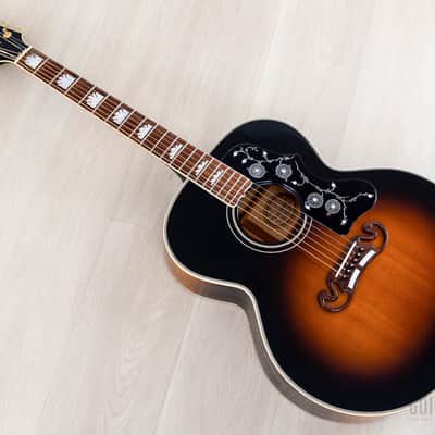 1992 Gibson J-200 Jumbo Acoustic Guitar Vintage Sunburst, Near-Mint w/ Case image 13