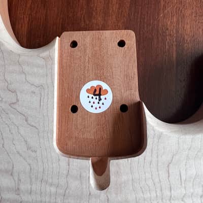 High End Offset Bass Body – Unfinished THICK Curly Maple Top, Solid ONE piece Mahogany Back, Front Routed NOS- limited luthier supply R4 image 11