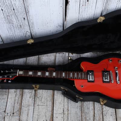 DeArmond M66 Solid Body Electric Guitar Fiesta Red with Hardshell Case image 16