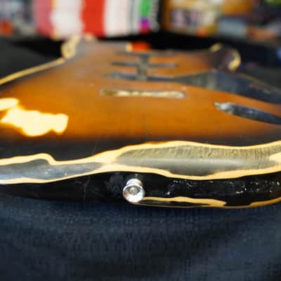 ESP/Japan GL-56 George Lynch Alder Guitar Body - Distressed Two-Tone Burst image 16