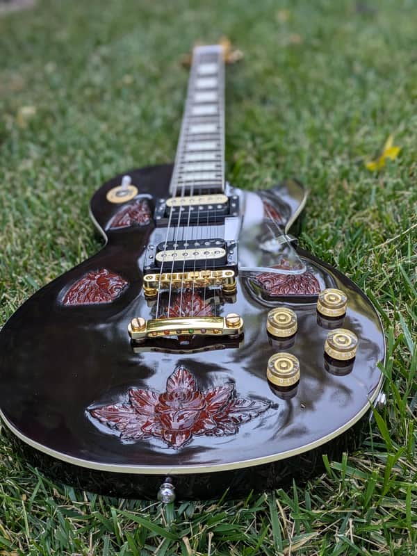 The "Imperial" Custom: Hand-Carved Braganza Single-Cut Electric Guitar. One-of-a-Kind image 1