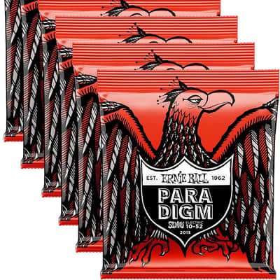 Paradigm Skinny Top Heavy Bottom Slinky Electric Guitar Strings (10-52), 6 PACK, #P02015-6 image 1