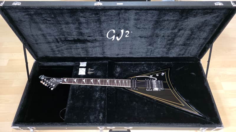 Grover Jackson Concorde Randy Rhoads Flying V BRAND NEW 2015 GJ2 NOS Limited Edition Discontinued Black Pinstripe Alexi Laiho FR Floyd Rose HH Hipshot Tuners TIME CAPSULE CASE QUEEN RARE Neck-Thru Collector Guitar image 1