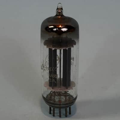1964 General Electric 6CG7 6FQ7 Vintage 1960s Gray Plate Halo Getter Tube! T435 image 3