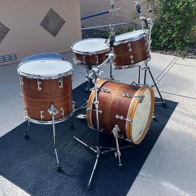 Craviotto Solid Cherry Drum Set – All drums signed by Johnny (2009) – 18/12/14 + 5.5 Snare – Collector Grade image 5