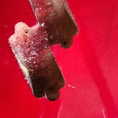 Hondo H-80-CH short-scale bass body vintage 1970s - Red image 4