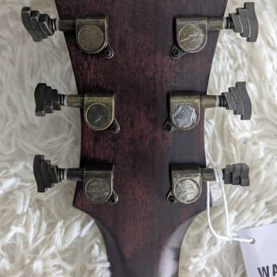 D'Angelico Premier Gramercy Solid Top Electric Acoustic Guitar - Natural Finish image 4