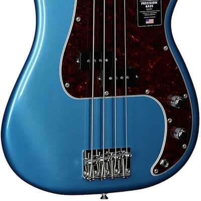 Fender American Professional Classic Precision Electric Bass. Maple Fingerboard, Faded Lake Placid Blue image 2