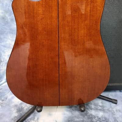 Vintage 1991 Sigma Martin DM-4S by C.F. Martin Acoustic Electric Guitar Korea Sunburst Pro Setup New Strings Original Hard Shell Case image 12