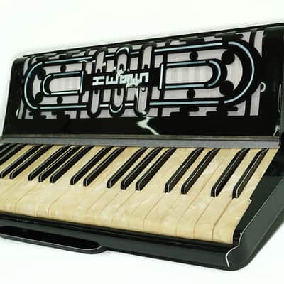 Hess Klingenthal Vintage Accordion 120 Bass, made in Germany, Lightweight Old Original Piano Accordion, New Straps, 2617 image 8