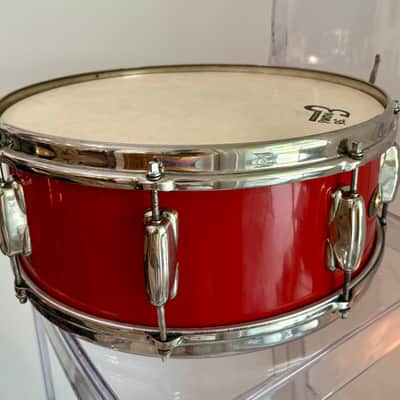 Slingerland Radio King 3-ply with NOB hardware Late ‘50s - Gloss red lacquer image 4