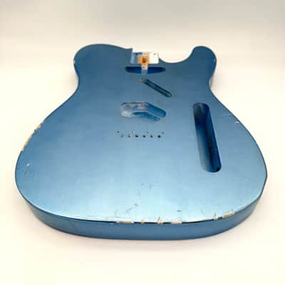 MJT Telecaster Body Alder Relic Nitro Ice Blue Metallic Light mjt6639 image 5