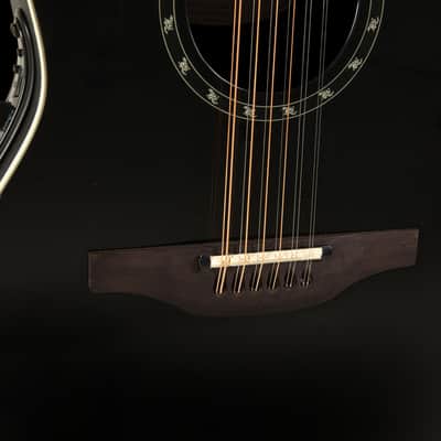 Ovation 2751AX-5-G Pro Series Standard Balladeer 12-String Deep Contour Acoustic-Electric Guitar Black image 10