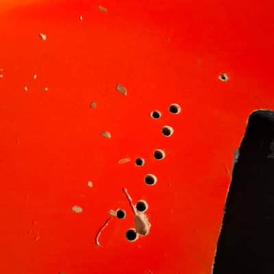 HSS Hardtail Alder Strat Guitar Body - Relic Fiesta Red - Fits Fender Necks image 6