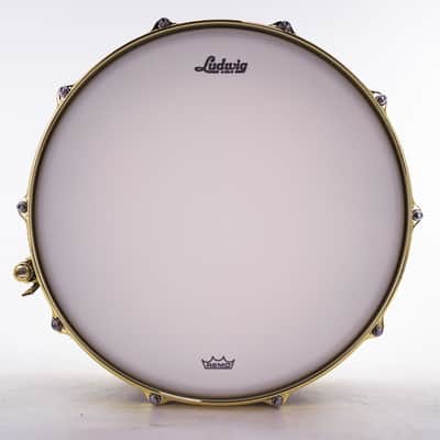 Ludwig LB417BT "Brass On Brass" Black Beauty 6.5x14" Snare Drum with Brass Hardware image 3