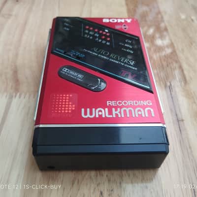 Sony WM F202 1986 - Sony Walkman recorder radio Cassette WM F202 red working image 6