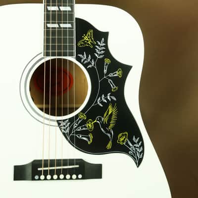 Gibson Hummingbird Alpine White Acoustic Guitar Rare! image 3