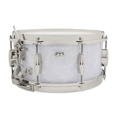 Slingerland Gene Krupa Radio King Limited 6.5x14" Snare Drum #44 of 200 SLFP6514SMK016-LTD White Marine Pearl image 4