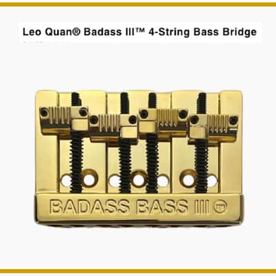Leo Quan BADASS III is back 4 string 3 screw Grooved Gold bass bridge 4 Fender Precision Jazz Telecaster image 1