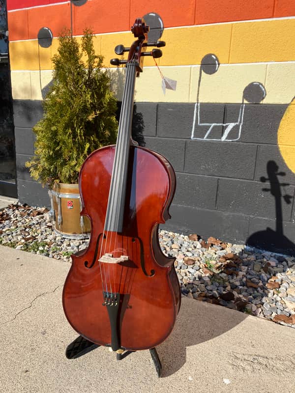 Palatino VC-450 Allegro Solid Hand-Carved Spruce Top, 1/4 Size Cello w/ Gigbag & Bow image 1