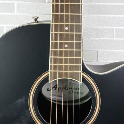 Ovation AB24-5S Applause Standard Mid-Depth Acoustic Guitar - Black Satin image 3