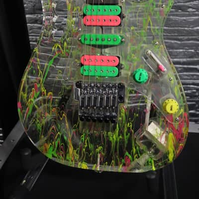 Ibanez JEM20th Steve Vai Signature 20th Anniversary 2007 - Clear Splatter image 4