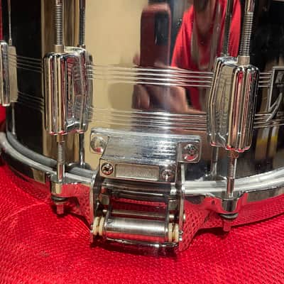 Tama 8056 Imperialstar Mastercraft Steel 6.5x14" 10-Lug Snare Drum with Roller-Action Snare Strainer 1980 - 1985 - Chrome image 7