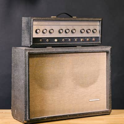 1963 Silvertone 1484 Twin Twelve Tube Amplifier Head and 2x12 Cab with original Jensen C12Q C7506 2 Speakers image 1