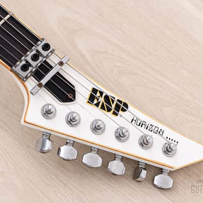 1989 ESP Custom Shop Horizon Custom Vintage Neck Through Guitar White, Near-Mint w/ Floyd Rose, Seymour Duncan image 4